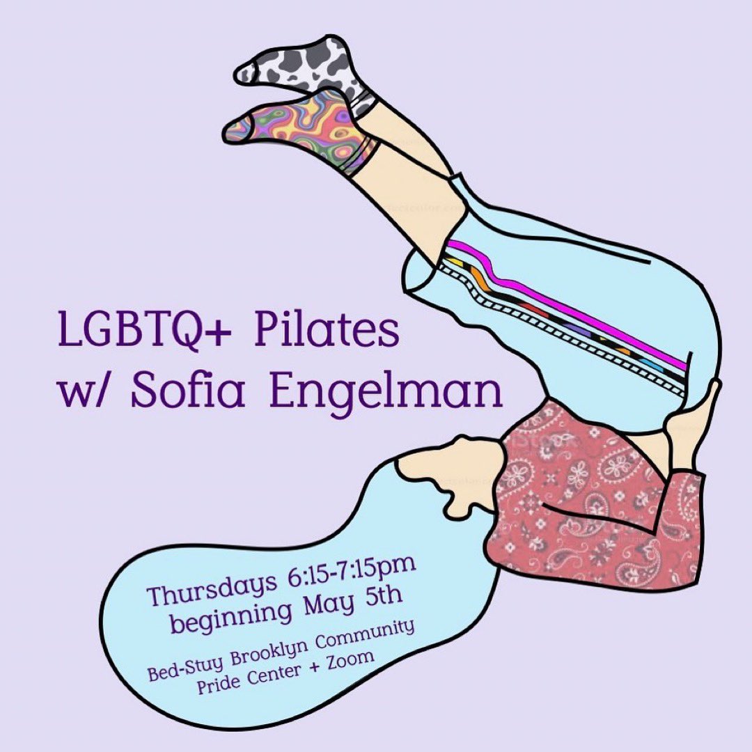 DearQueerDancer's tweet photo. Make time to take care of yourself ✨

Treat your body to LGBTQ+ Pilates with Sofia Engelman, from the comfort of home! Thursdays on Zoom 🌐

Tap into our calendar for details:
https://t.co/S0fdxbOMkm https://t.co/5IXzLhdCfW