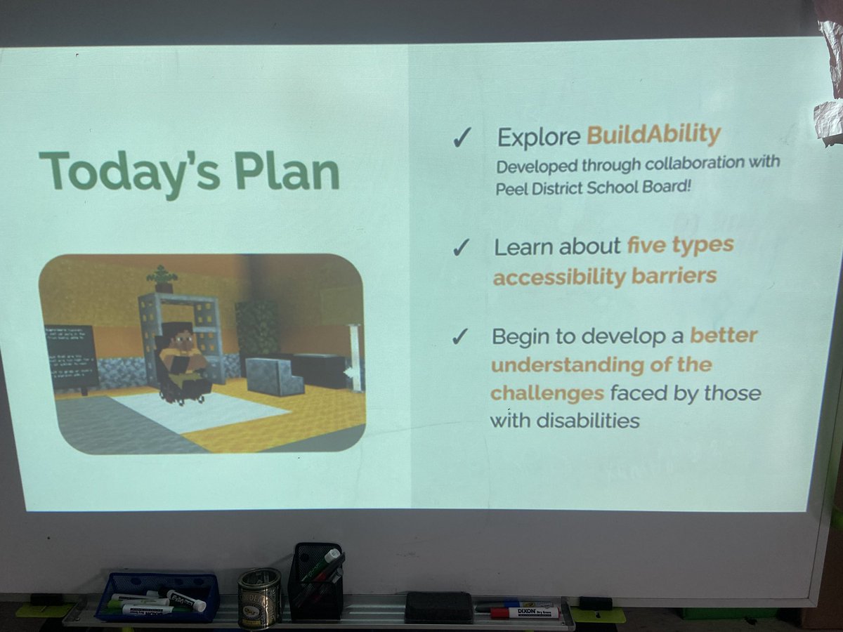 Gaining a deeper understanding of challenges &amp; barriers faced by those with disabilities. Using BuildAbility in <a href="/PlayCraftLearn/">Minecraft Education</a> Ss reimagined how to make space more accessible &amp; inclusive for everyone. <a href="/hillsideTwolves/">Hillside PS</a> <a href="/PeelSchools/">Peel District School Board</a> <a href="/TheCobblestoneC/">The Cobblestone Collective</a> #MinecraftEDU #GAAD2022