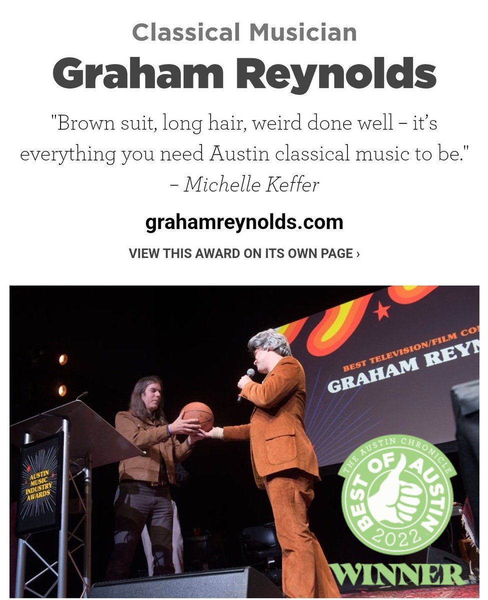 Thank you Austin voters! And thank you @AustinChronicle!