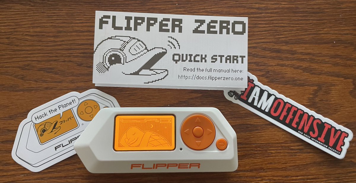 hevnsnt's tweet photo. Guess who is a #happyhacker today!! #flipperzero #seckc thanks to @surbo ๐๐๐๐๐ https://t.co/Zg5TZwGeAx