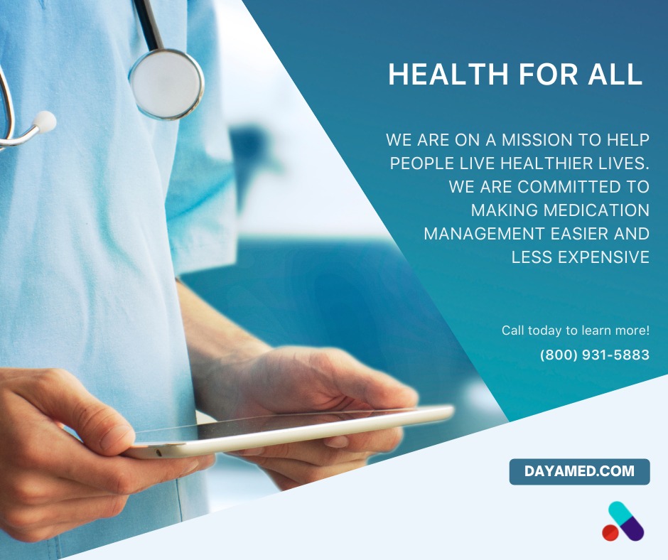 Dayamed2's tweet photo. Health is mandatory for all.
Our mission is to help people so they can live a healthier life.
We want to make medication management less expensive and easier for our users.
Call DayaMed at (800) 931-5883 to learn more.
https://t.co/P313GSE0Ig
#dayamed #medicationapp https://t.co/IjhyqrrxdD