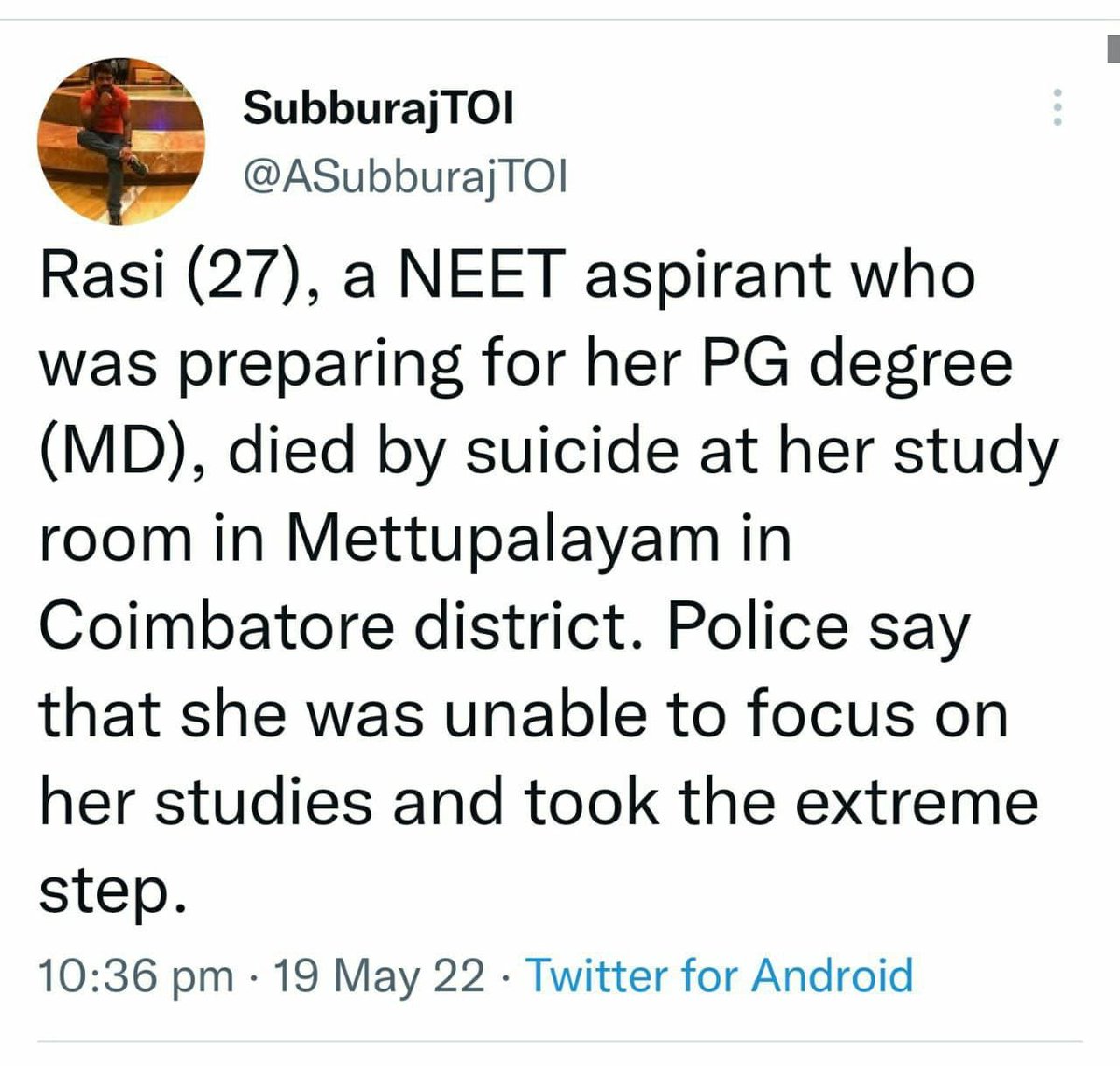 simha_amara's tweet photo. @AmitShah 
@mansukhmandviya 
@bhatia_nachiket 
@docrohan 
@drankitom 
@CaptRathee 
@deepti_bahl 
@drdeepankar07 
@Drkmlsharma 

Who Deserves the punishment for this Suicide.
A Young aspirant lost her life and no one hears to our cries since a month https://t.co/QgDtKrvrxN