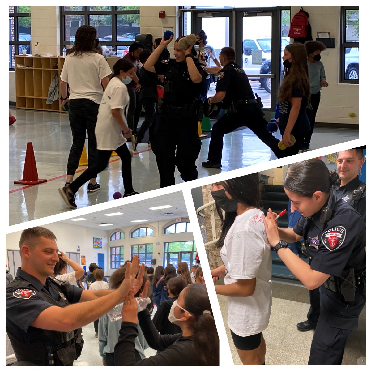 PoliceWheeling's tweet photo. Wheeling Officers Tyler, Martha, Lukasz, Shane and Brittany were able to join the students and staff of Eugene Field at their annual FIELD DAY!!! A great way to meet some young fans!
#Wheeling #WheelingPD #police #community #children #kids #caring #community #CCSD21 #FieldCCSD21 https://t.co/q9oXmnKsqA