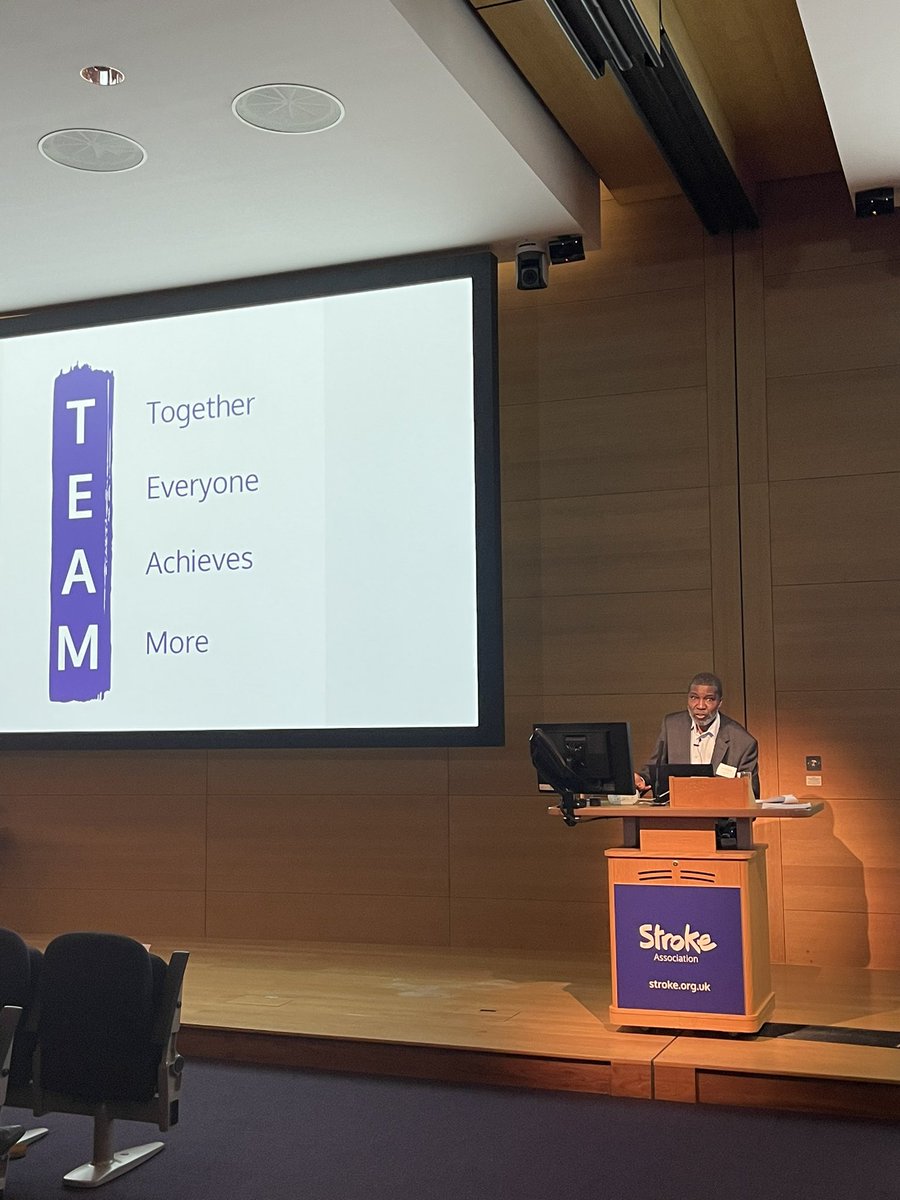 Professor Adewale Adebajo is a <a href="/LFC/">Liverpool FC</a> fan and a real believer in team work as a force of change for stroke services. A brilliant and inspiring presentation #amazingbrains