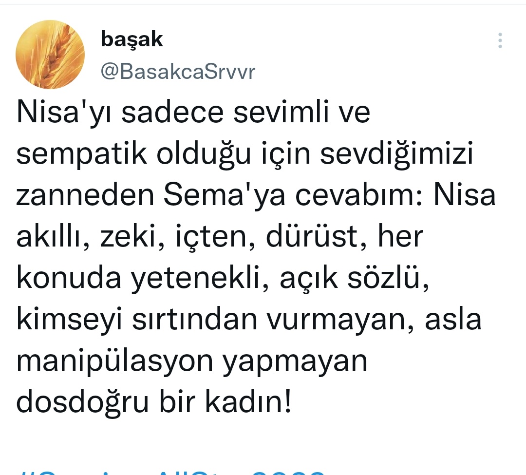#SurvivorAllStar2022 acaba Nisa nin bundan haberi var mı?Milli sporcu Nagihan a iftira atar ,küfür eder,halka atar millete !Sema nin haklı olması canınızı yakar tabi Sema ve Nagihan gibiler sizi iyi okur ,patlayınca da ağlarsınız.