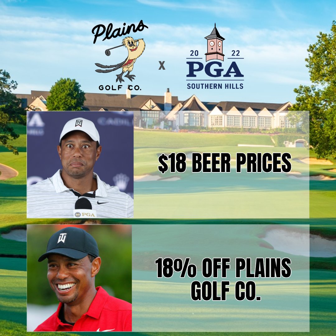 PlainsGolfCo's tweet photo. 🚨In honor of the crazy concession prices this week at the #PGAChampionship, our ENTIRE SITE is 18% off until Sunday!

https://t.co/iNoNWD8lti https://t.co/eHOl6K40Za