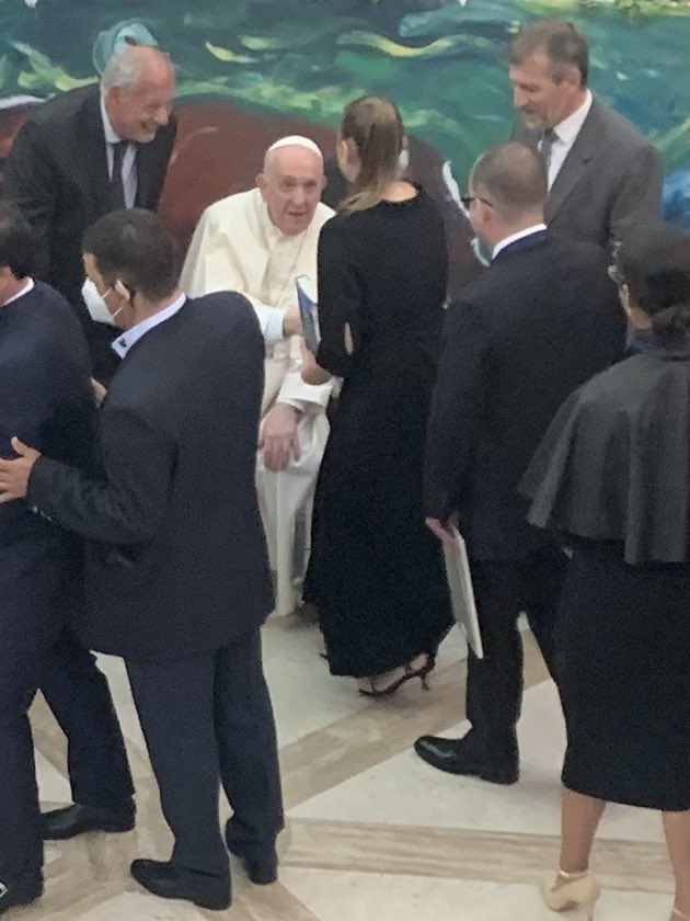 Very surreal day — I just met the Pope and gave him my book 🤯
