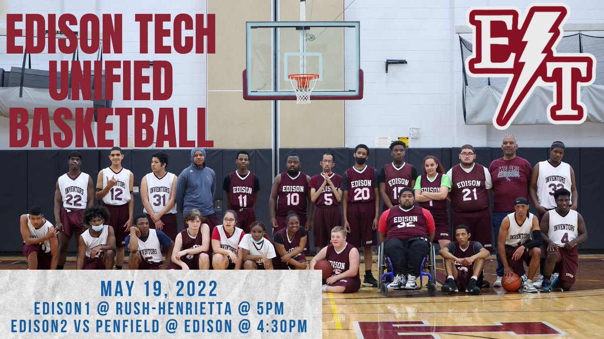 EDTechAthletics's tweet photo. Unified Basketball Today! @EdisonTechRCSD @RushAthletics @PenfieldSports @SpecOlympicsNY @UnifiedSportsNY @jacobscott101 @johnson_camaron @ChiefDemario @RCSDHPEA https://t.co/xX6POG5vFb
