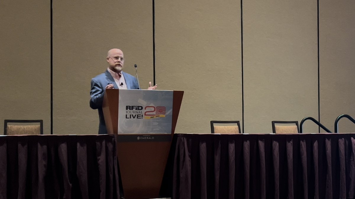 ControltekUSA's tweet photo. CONTROLTEK's Tom Meehan presenting Best Product Finalist InFlight RFID at RFID Journal LIVE! 2022. #RFID #RFIDJournal https://t.co/E3xE6fYDKr