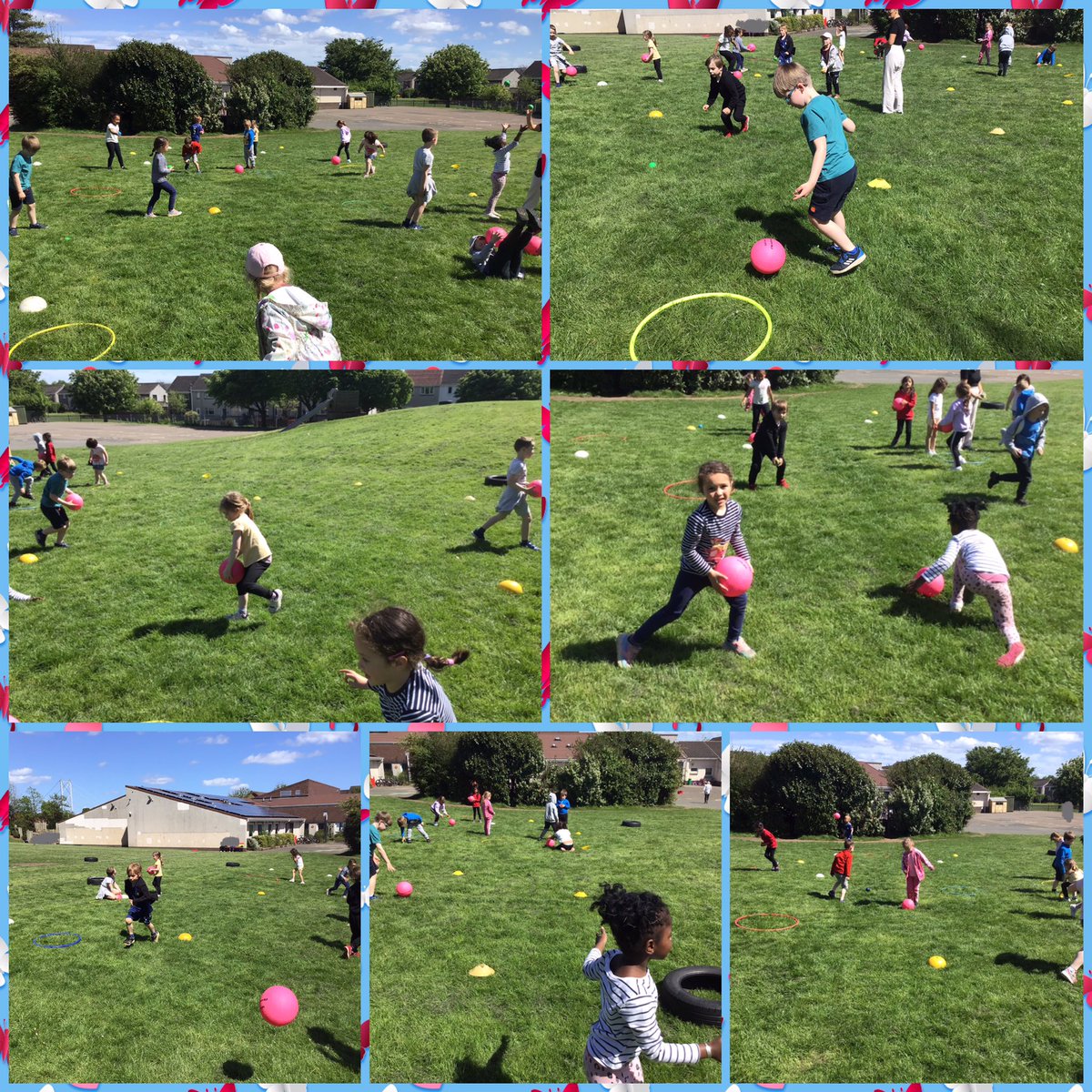 MsYellowleesEPS's tweet photo. We loved being outside for PE today. Using small and large balls we explored different ways to travel around the space. https://t.co/3gyM0EZPXm