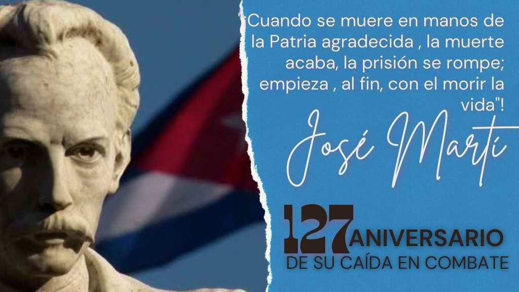 ESASSP's tweet photo. Aniversario 127 de la caída en combate de nuestro héroe nacional José Martí. 
#MartiVive 
#Cuba 
#CubaViveEnSuHistoria 
@Herrera91005586 
@DianaSnchezPre2 
@Ana80559973 https://t.co/FJNnU020I8