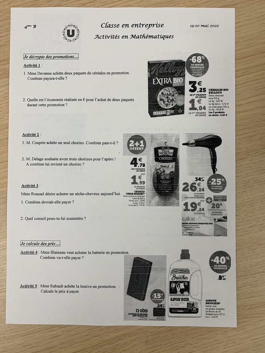 CollegeBrioux's tweet photo. #classeenentreprise au Super U de Saint- Léger la Martiniere- Acte 1:
. Visite des coulisses du supermarché 
. Des math au programme
. Réservations faites pour le Parcours Avenir.
#CLEE @Fab_Qfflc et Éric Poupelin https://t.co/HPkLtISTTd