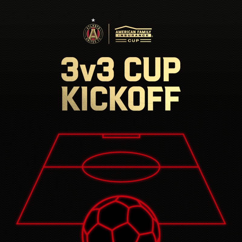 ATLUTD's tweet photo. Show off your skills with your #ATLUTD family! 

Register now for our 3v3 Cup Kickoff, presented by American Family Insurance ⚽️