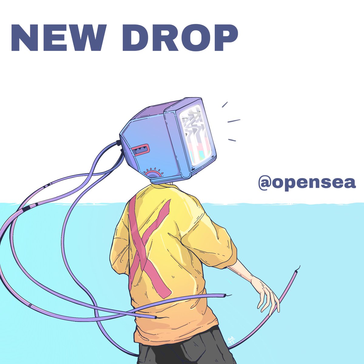iamsati's tweet photo. My New TV Obsession drop is here!!! 🎉📺 

Some info:
✨Each collector will receive a free airdrop to their wallet!  
✨ This is 1/1 art
✨ 0.2 ETH each 
✨Almost 50 ETH volume traded!😭 

5 new TV heads are already waiting for you on OpenSea 💜 
Link👇 https://t.co/xaZDGA1bv4