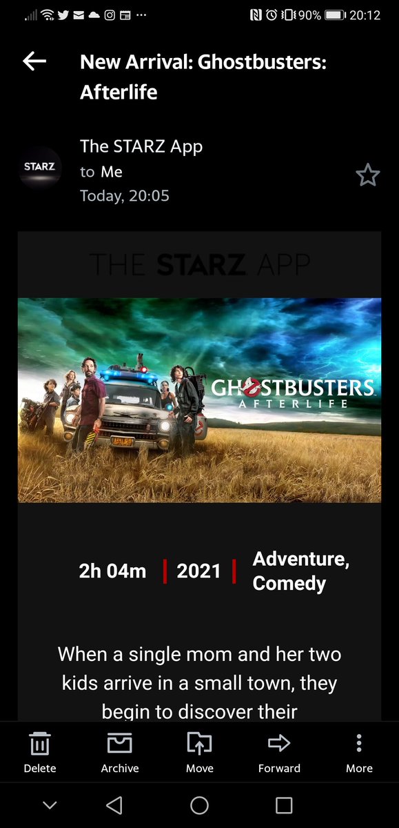 CharlFernandes's tweet photo. @starzplayuk got an email saying the new ghostbuster film was available but turns out it's only the US. 😢 https://t.co/bKkieo0q0V