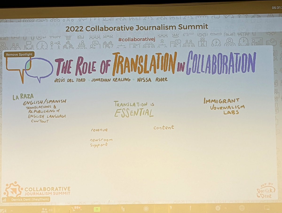 AmaroYaujar's tweet image. &quot;The Latino population is growing. Some Latinos are Bilingual but the desire to read/learn in Spanish is not diminishing? -Jesus Del Toro, Director of La Raza Newspaper
#CJS2022