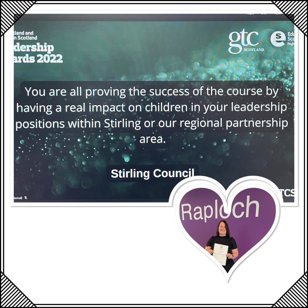 carolinemcurrie's tweet photo. Proud to be celebrating with other Into Headship colleagues this afternoon. 👩🏼‍🎓 🎉 A special thanks to @lyndsaymacnair for all the encouragement, advice and support. @gtcs @EdScotPLL 
#leadGTCSES #EdScotI2H #I2H6 https://t.co/3m6QGKMTHX