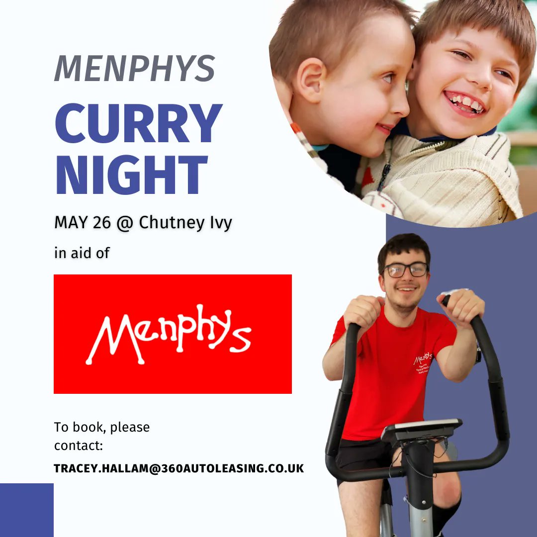 10 days left until our highly anticipated curry night in aid of @MenphysUK 

Don't miss out 👀

Book your tickets now: buff.ly/3Mbwe7b

@chutneyivy #charityevent #charityfundraiser #supportlocalcharity #localbusiness #eastmidlands #360eastmids #londonmarathon2022
