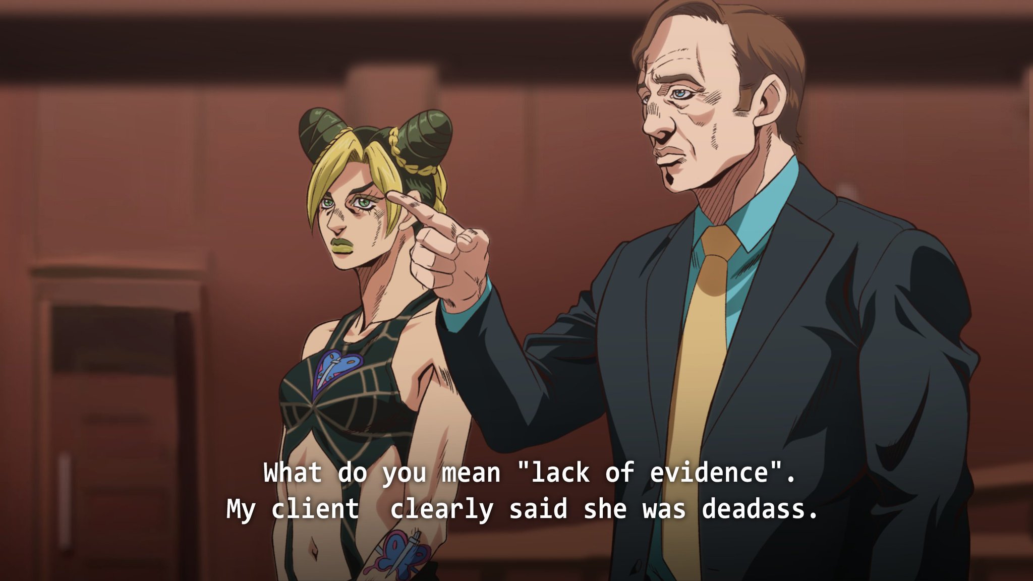 JoJo's Bizarre Adventure Crossover Art Has Jolyne Call Saul Goodman