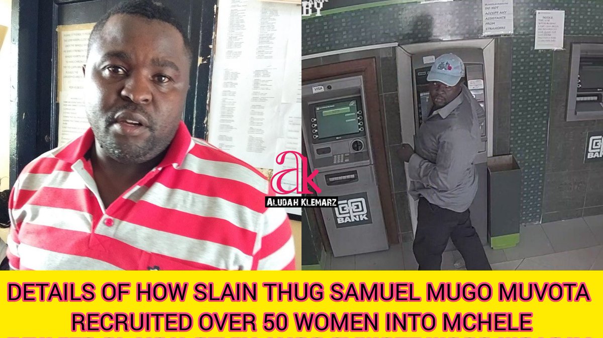 AludahKlemarz's tweet photo. SHOCKING DETAILS OF HOW SLAIN THUG SAMUEL MUGO MUVOTA RECRUITED OVER 50 WOMEN INTO MCHELE SYNDICATE
Samuel mugota

#miremadrive
#miremadriveshooting
#fraud
#fraudsyndicate
#mchelesyndicate
#samuelmugomuvota

https://t.co/nzshV1nUpd https://t.co/5jxt3N97pd
