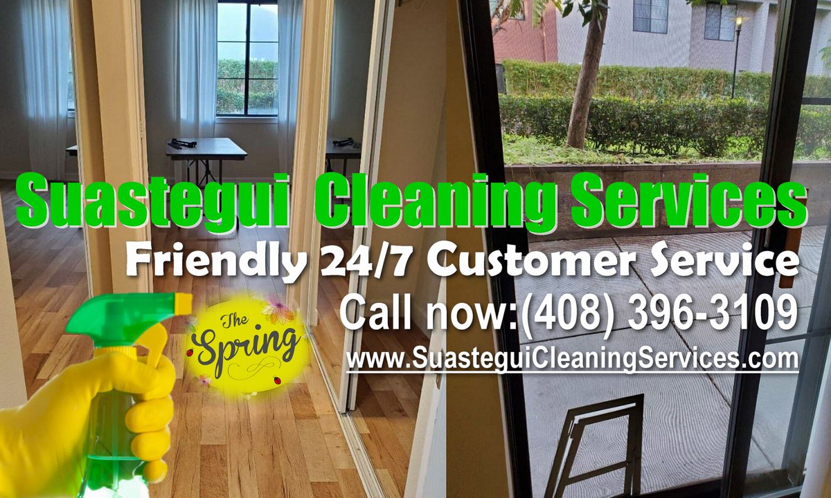 SuasteguiCleanS's tweet photo. We offer premium cleaning service, residential house cleaning, custom cleaning service, office cleaning, common area maintenance, construction cleaning, restaurant cleaning or other commercial cleaning.

💦Call now!
https://t.co/omNNjYRZDt 
#CleanUp #cleaninglady #homecoming https://t.co/7Hhe2mYyAp