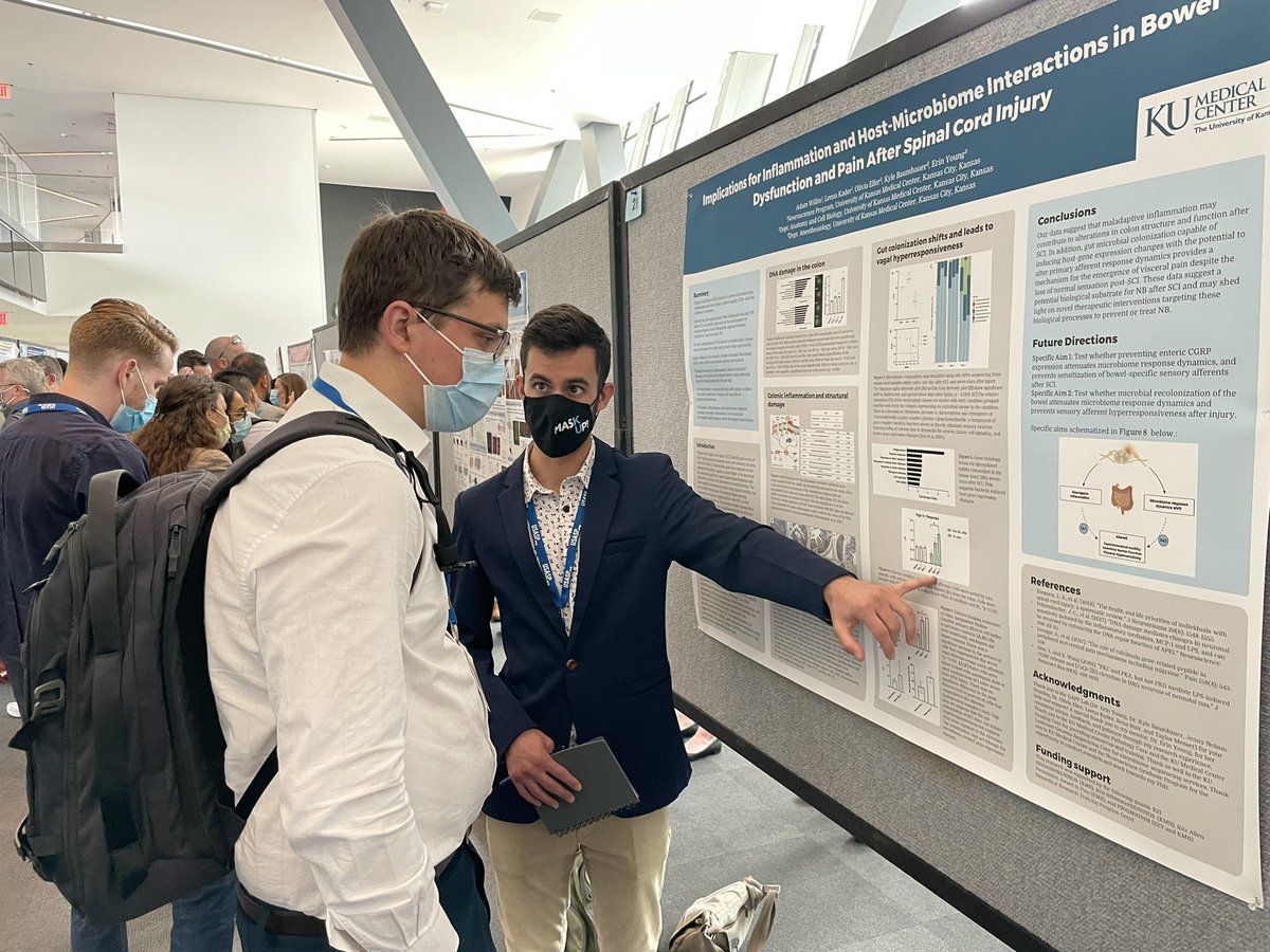 DEW_Neuropathy's tweet image. Fantastic Neuro Grad Program students @RenaStair and @adam_willits1 presenting their great research at @US_ASP #USASP2022 #GAPPLab @DrErinY @KyleBaumbauer @KUMedCenter @KU_Anesthesia @ARCatKUMC
