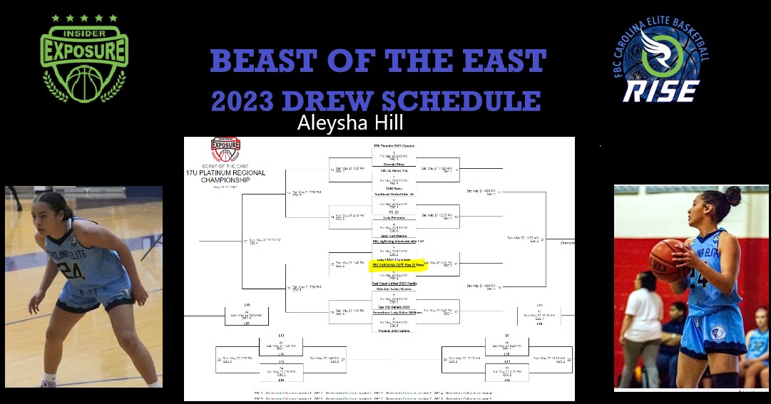 AleyshaHill2023's tweet photo. Excited to be playing this weekend at the #beastoftheeast #insideexposure event with @CE_RiseWBB @Bdrew_15 @coachmayooo 
Come check us out 
Our first game is Friday @ 6:20PM Greensboro Coliseum Location 4 
#letsgetit #rise https://t.co/msTvIC9xnb