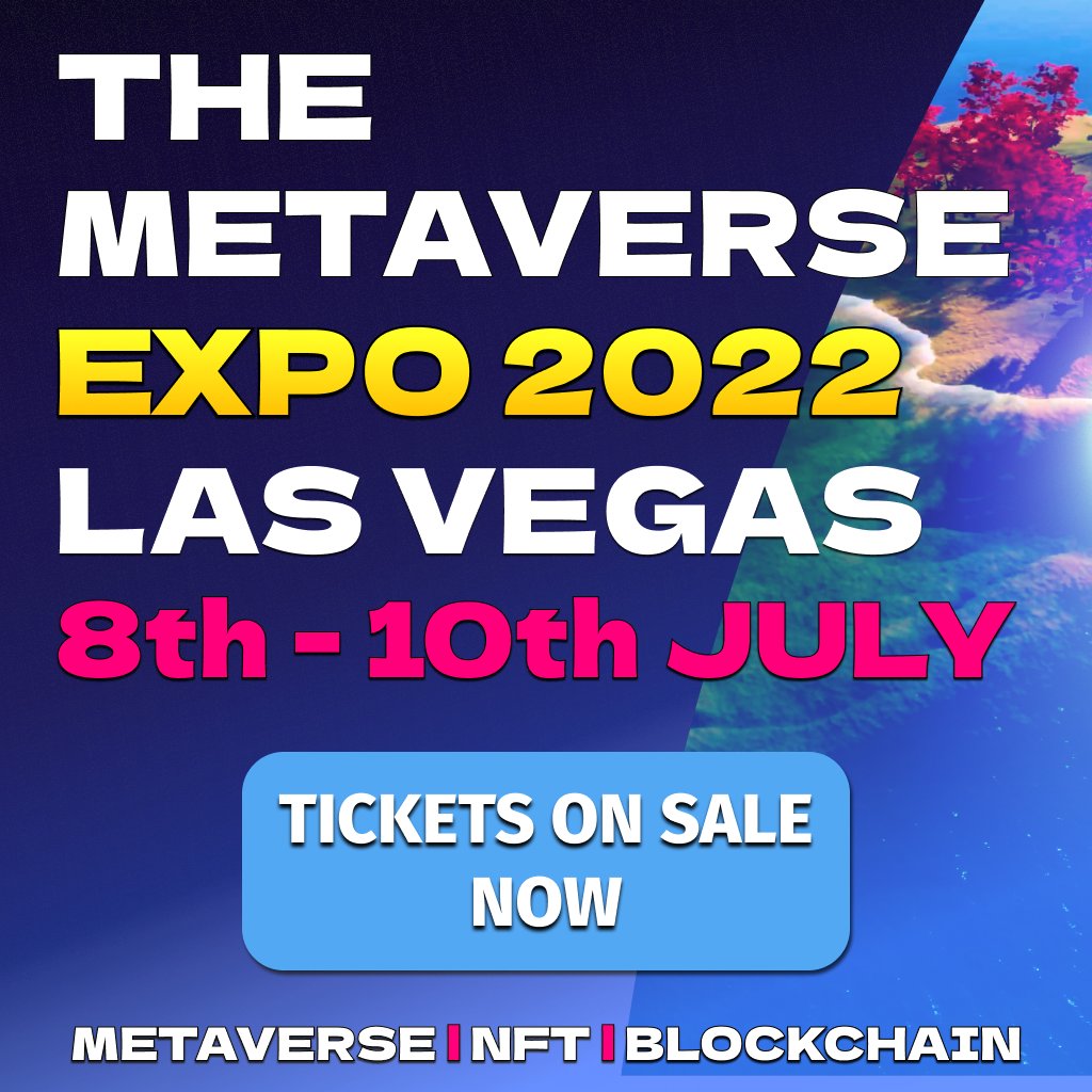 Lets talk  #Metaverse, #Blockchain &amp; #NFTs! 🎉

Join us at #TheMetaverseExpo22 July 8-10th in #Vegas tickets on sale now themetaverseexpo.io

Follow <a href="/Metaverse_Expo/">TheMetaverseExpo</a> for all the latest event news and updates 🌍

#TME22 #TCGWorld #LasVegas #NFTGiveaway