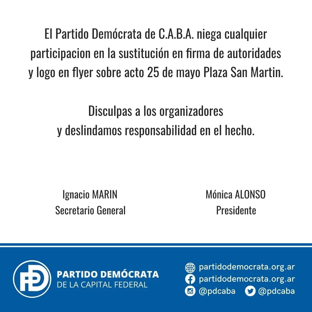 Partido Demócrata CABA (@pdcaba) on Twitter photo 
