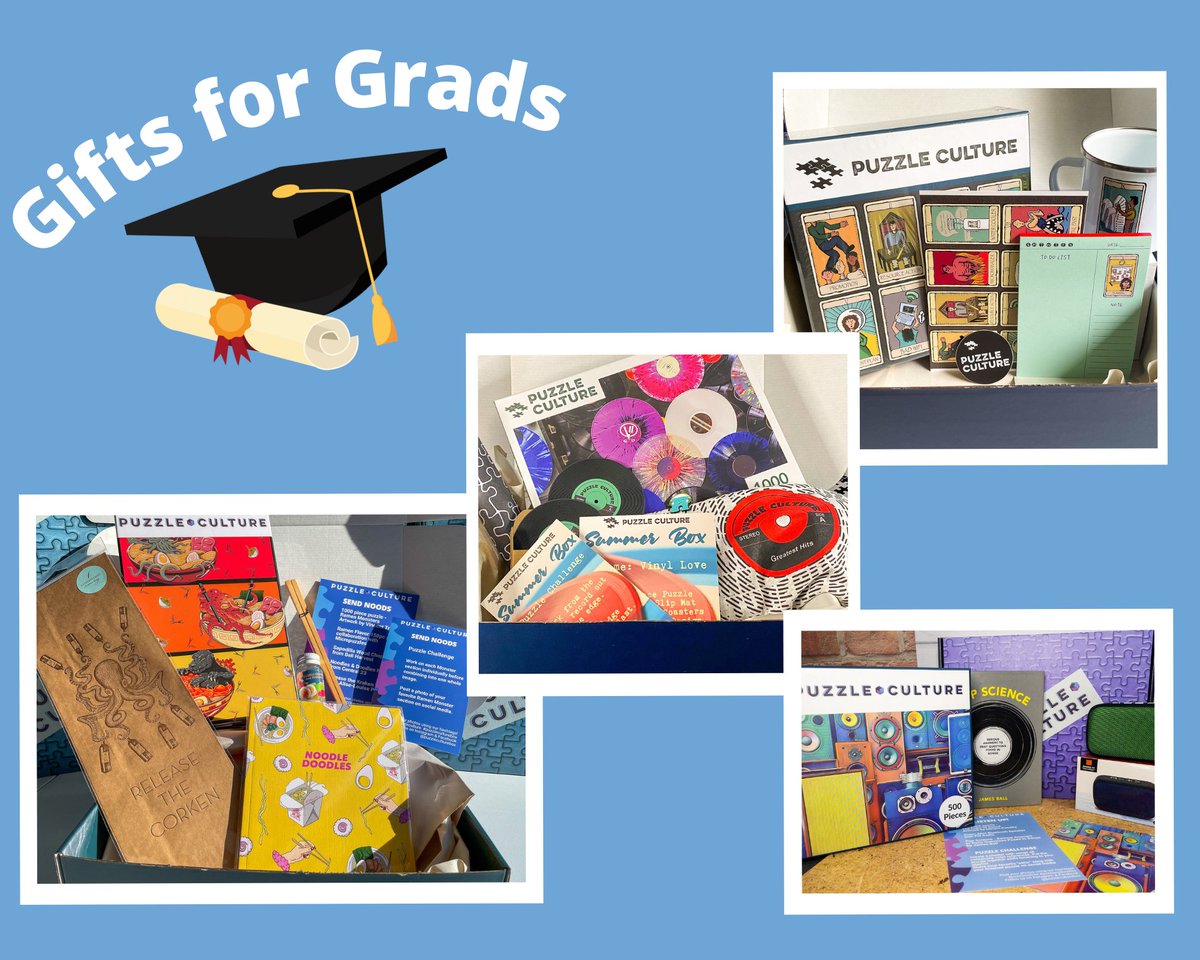 puzzle_culture's tweet photo. They've worked so hard to get to this day! They deserve an awesome gift!
Our ready-to-ship boxes come in themes any #grad will love.

Link in bio to our Shop for the full assortment of boxes and #puzzles.
#giftsforgrads #puzzlegift #subbox #graduation2022 https://t.co/K7rn0Q9isw