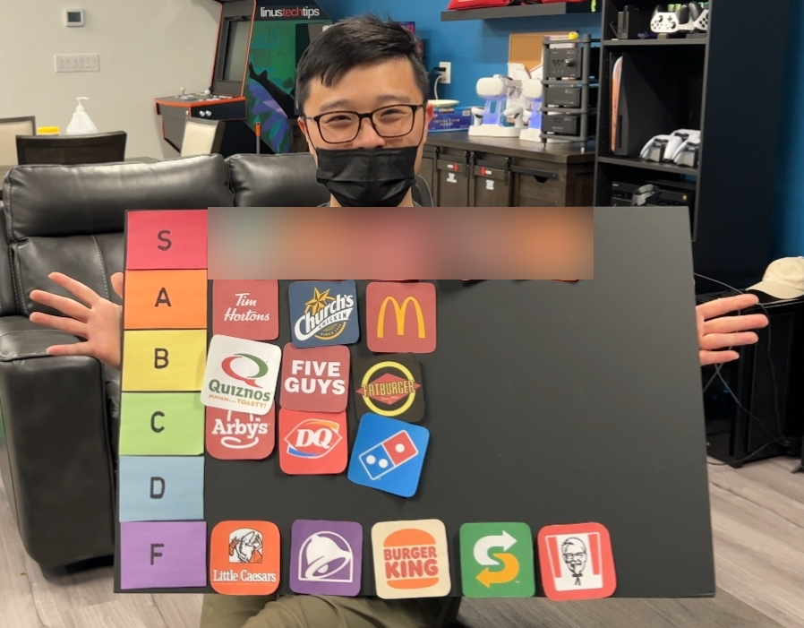 Linus Tech Tips on Twitter "we got dennis to make a tier list of fast food restaurants for