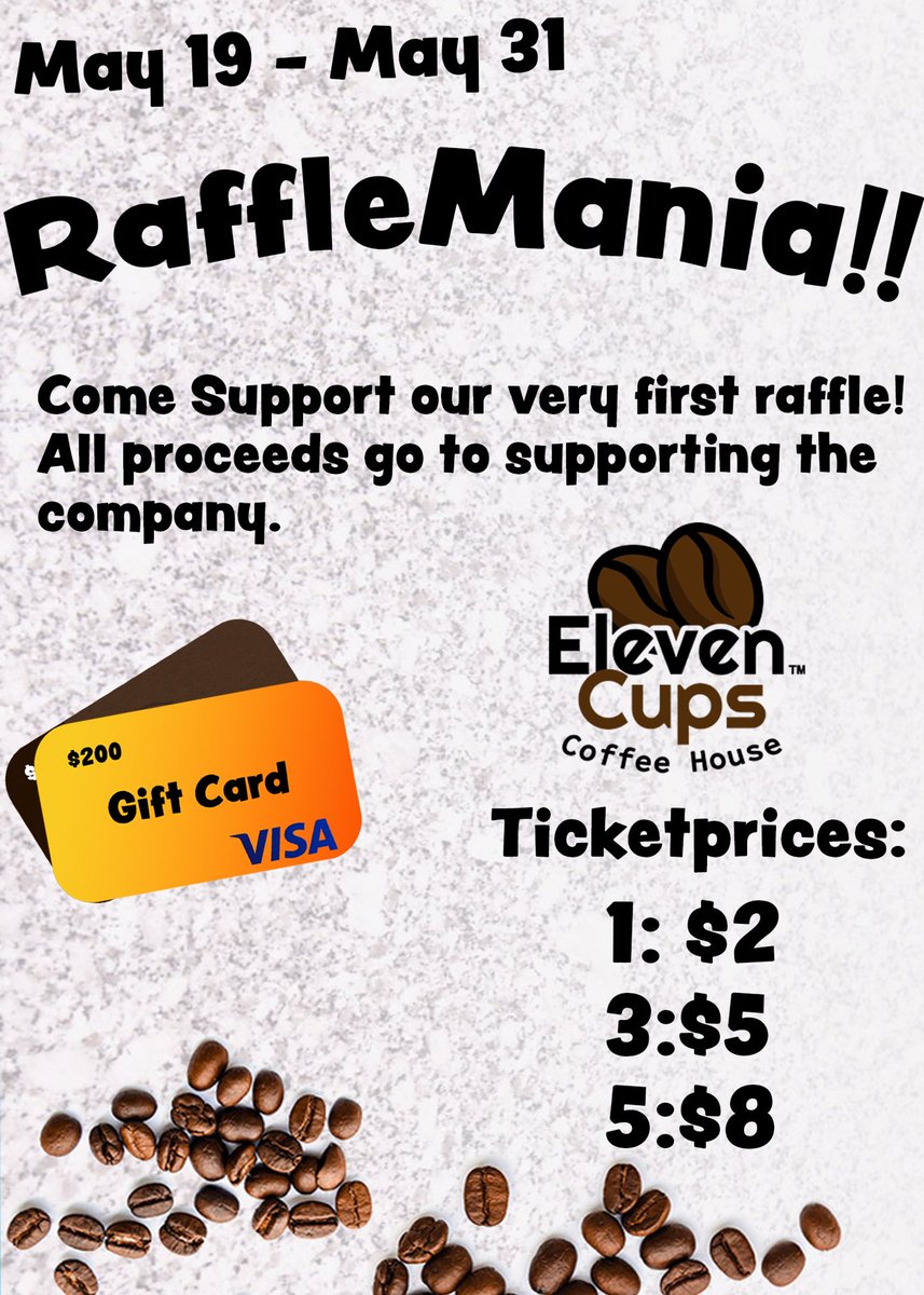 11CupsFlorida's tweet photo. Hello hello! We have are first test run of FaffleMania going! Tune in now for a chance to win $200! Link is in our bio! #Coffee #raffle https://t.co/r4FaWOMizy