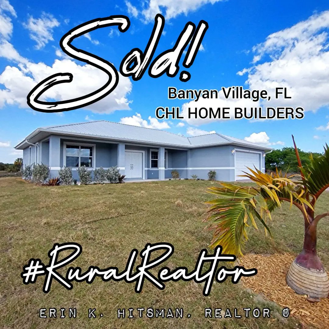 ErinHitsman's tweet photo. Recent #SOLD #newconstruction by CHL Home Builders. 
More coming soon in #BanyanVillage &amp; #PortLaBelle from CHL and our partner builders.

Seeking New Construction in South Central #Florida? 

Erin K. Hitsman
Broker, CHL Real Estate Group
ruralrealtor.erin@gmail.com
863-885-4140 https://t.co/Z9062GJaSz