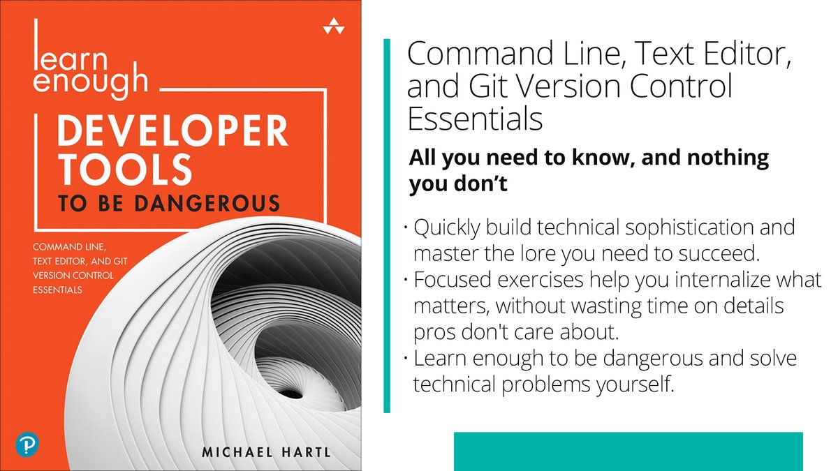 InformIT's tweet image. NOW AVAILABLE! The 1st in a series of guides from @mhartl
Designed for anyone who wants to learn the core tools for modern development, regardless of experience.
ow.ly/oSOu50J6VJK