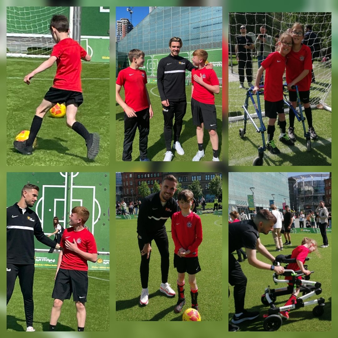 What an amazing night in sunny Manchester for the <a href="/FunFootballUK/">McDonald’s Fun Football</a> event.Thanks so much for asking us to be involved we all had lots of FUN!!
A massive thank you to <a href="/JHenderson/">Jordan Henderson</a> <a href="/JackGrealish/">Jack Grealish</a> <a href="/jackrutter2/">Jack Rutter</a> <a href="/MicahRichards/">Micah Richards</a> <a href="/bmeado9/">Beth Mead MBE</a> for helping the children to make such special memories