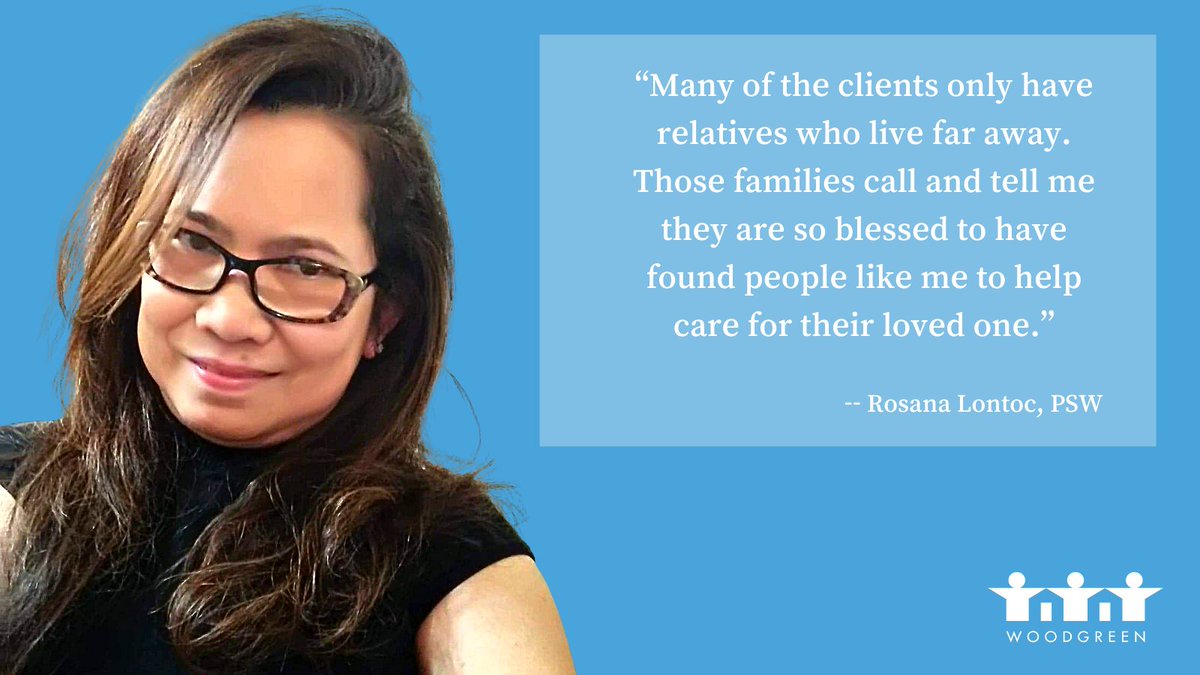 Today is Personal Support Worker Day.
We've dedicated this week to profiling our incredible PSWs, including Rosana Lontoc.
See how she uses food to nourish the souls and the spirits of the clients in her care.
bit.ly/3wvgLZg

#psw
#pswday
#supportworker
#frontlineworkers