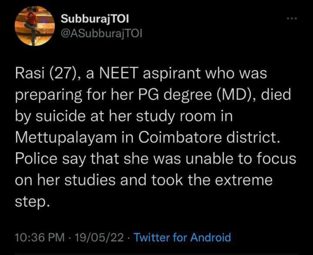 drSamantbhavi's tweet photo. #NEETPG2022 
Tum syahiyon se jhooth likhoge humein maloom hai
Ho humare khoon se hi ho sahi sach zaroor likha jayega
Sab yaad rakha jayega
Ke kuchh log the jo tike rahe the tufaan ke guzar jaane ke baad tak
Ke kuchh log the jo zinda rahe the apne maut ki khabar aane ke baad tak https://t.co/7KZP5MiXg3