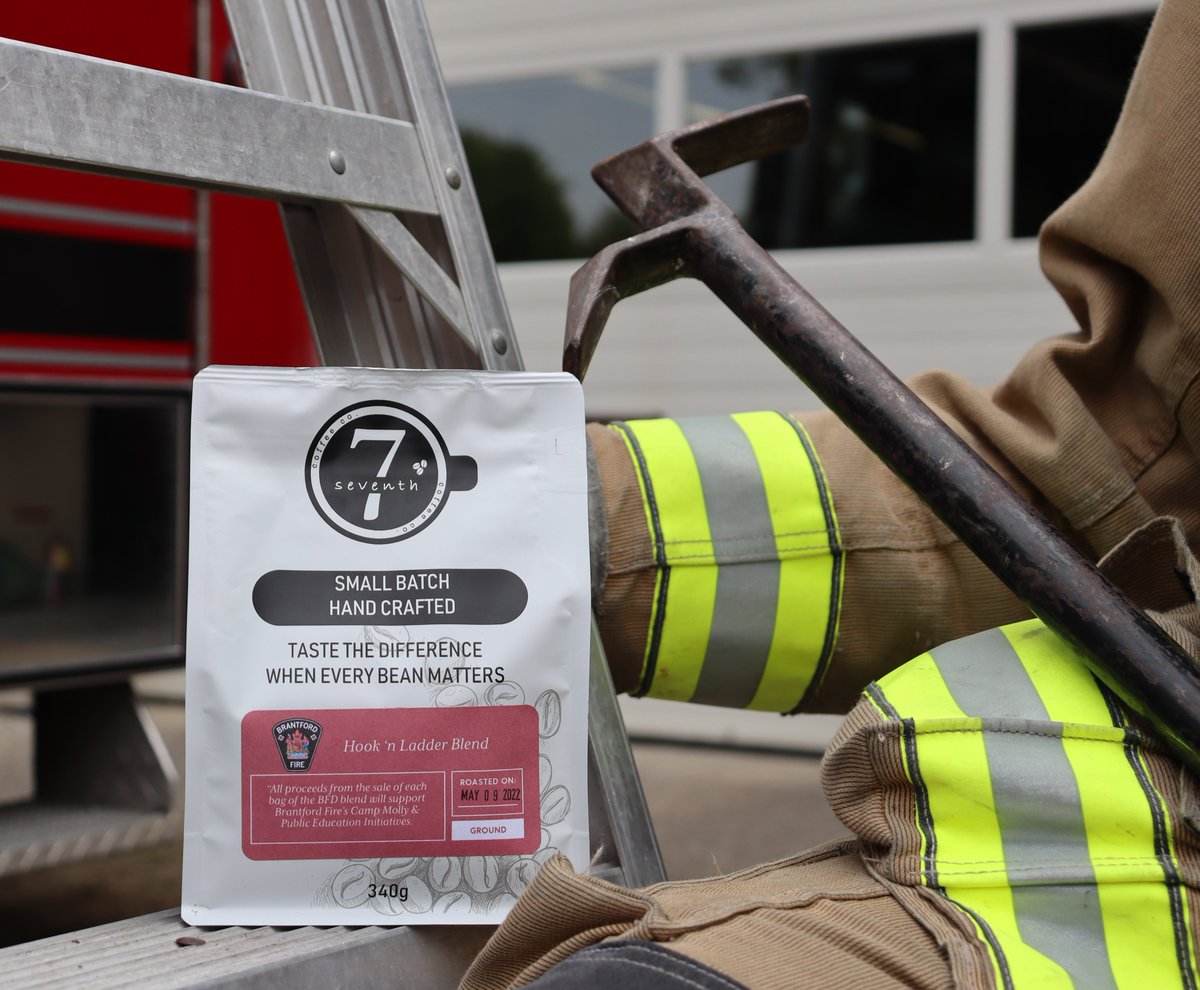 We have teamed up with Seventh Coffee Co. to bring your our very own Hook n' Ladder Blend! ☕️

The proceeds from each bag sold support our first annual Camp Molly! 

Get your coffee here 👉bit.ly/3lpyQCH

#Brantford #Coffee #Fire #CampMollyBrantford <a href="/CityofBrantford/">City of Brantford</a>