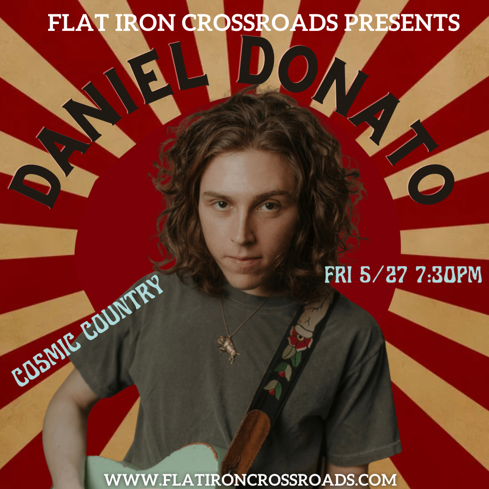 Y’all ready to jam to some cosmic country with Daniel Donato?  Get your tickets now for Friday, May 27th.  Doors open at 6:30pm.  Tickets at buff.ly/32ksTBf.