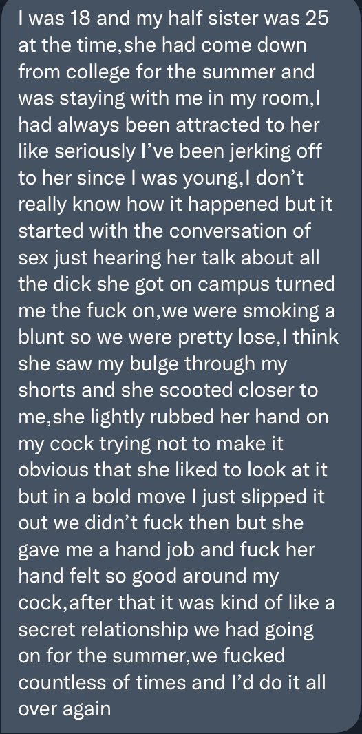 randomized on Twitter "Him and his step sister incest incestsiblings