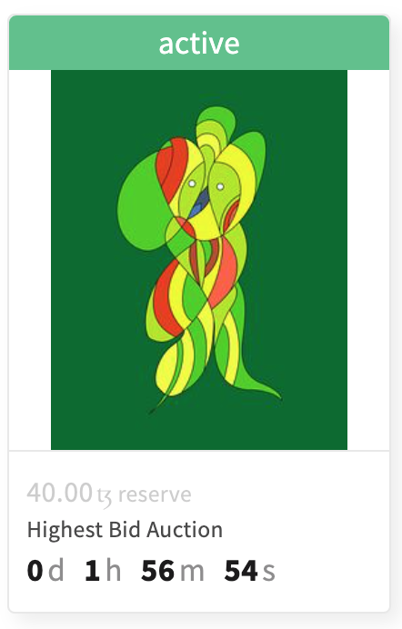 First Auction! on <a href="/objktcom/">objkt</a> #NFT #nftart #nftcollector #xtz #nftactive #objktcom

objkt.com/asset/KT1Jm39Y…