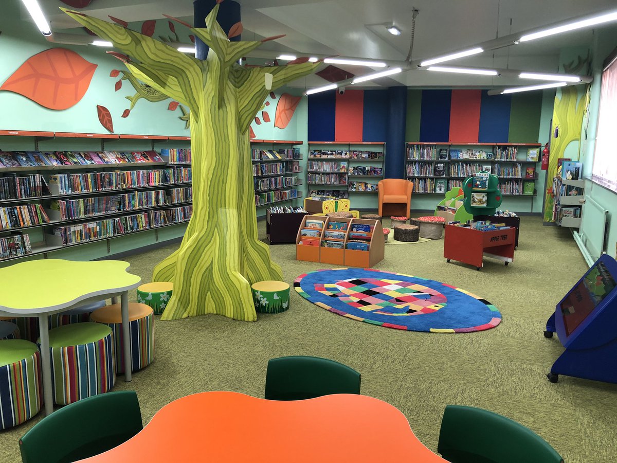 WalsallLibrary's tweet photo. Our new-look children’s library at #Darlaston Library, which is being re-opened by the Mayor of Walsall tomorrow at 11:00am. All welcome. https://t.co/g4XLz1skoG