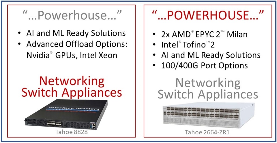 IMT_OEM's tweet photo. Great choices for much needed ports and speed on advanced enterprise applications. Results for your network with Tahoe 8828 (https://t.co/NIlQLjzqvo ) or Tahoe 2264-ZR1 (https://t.co/NpFfNTJFMb). Contact us today (https://t.co/mw0WgvS3NV).

#Networking #Nvidia #Intel #Switch https://t.co/rcHaVep1wD