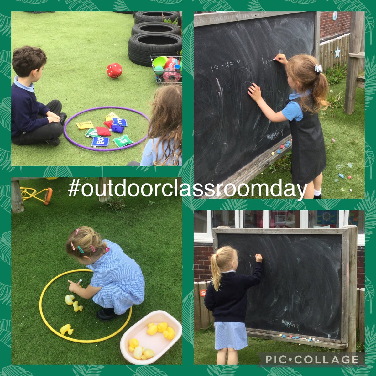 wcp_schoolEYFS's tweet photo. Reception practised their subtraction number stories and recorded their answers! #OutdoorClassroomDay @OutdoorClassDay #outdoorlearning #outdoormaths #wcpsmaths https://t.co/hSw0vsF9kd