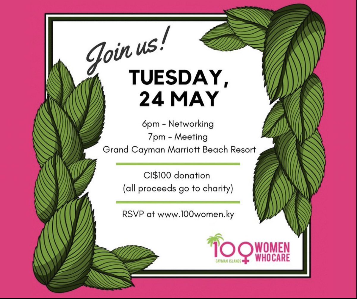 The Agency Cayman (@theagency345) on Twitter photo Yay <a href="/100WomenCayman/">100 Women Cayman</a> is back for the first time in two years!! Always a great charity event, join us 6-8pm this Tues 24 May <a href="/caymanmarriott/">GrandCaymanMarriott</a> 100women.ky #100womencayman #powerof100 💜 Yay <a href="/100WomenCayman/">100 Women Cayman</a> is back for the first time in two years!! Always a great charity event, join us 6-8pm this Tues 24 May <a href="/caymanmarriott/">GrandCaymanMarriott</a> 100women.ky #100womencayman #powerof100 💜