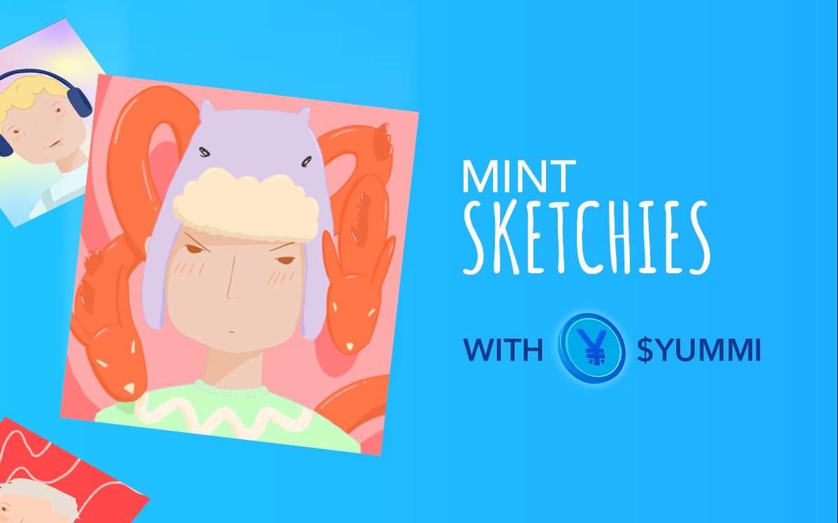 Introducing our first $YUMMI Partner <a href="/sketchies_cnft/">Sketchies</a>

Sketchies will be accepting both $YUMMI &amp; $ADA to mint their drop at a discounted $YUMMI rate!

🚨 To celebrate <a href="/sketchies_cnft/">Sketchies</a> is giving away 5,000 $YUMMI!

🚨 Follow them, Like &amp; Retweet this post to enter! #Giveaway