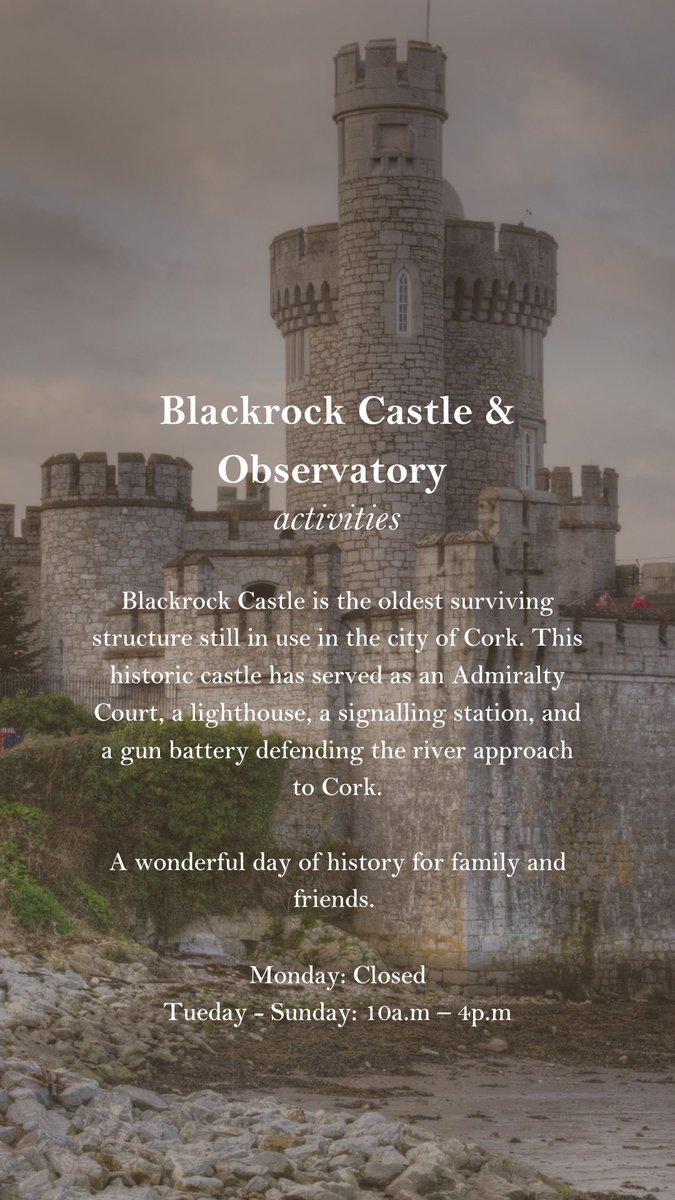 ConciergeCJohn's tweet photo. This week our #ConciergeTips from @FotaIsland brings us to @BCSeaAdventures and @blackrockcastle #localknowledge #CorkConcierge @LesClefsdOrIre https://t.co/mUQGyG5ytP