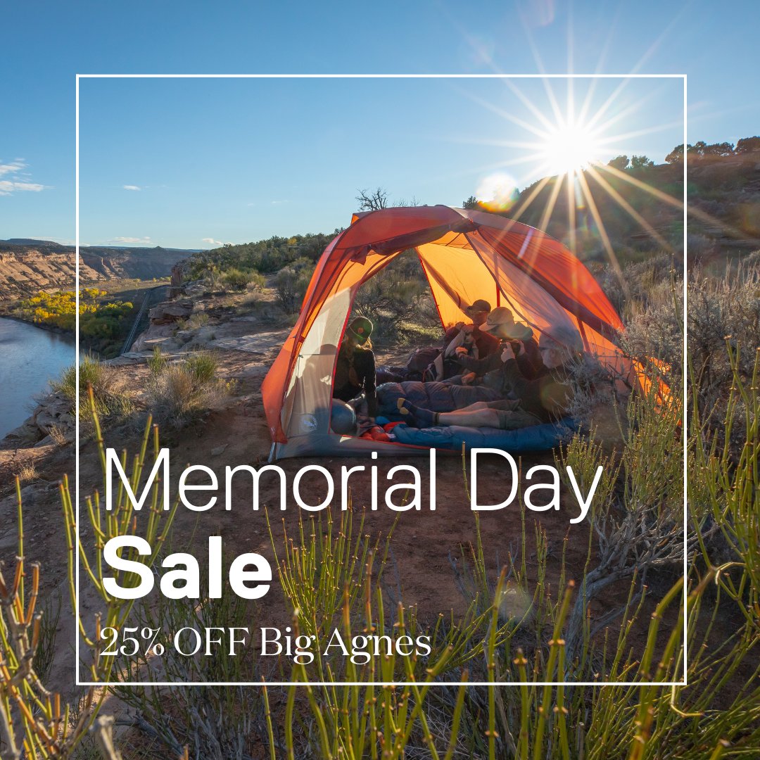 The Memorial Day Sale starts now! Save 25% on premium camping gear from Big Agnes including tents, sleeping bags, camp chairs, and more.

Shop Now: ruggedoutdoors.com/collections/bi…