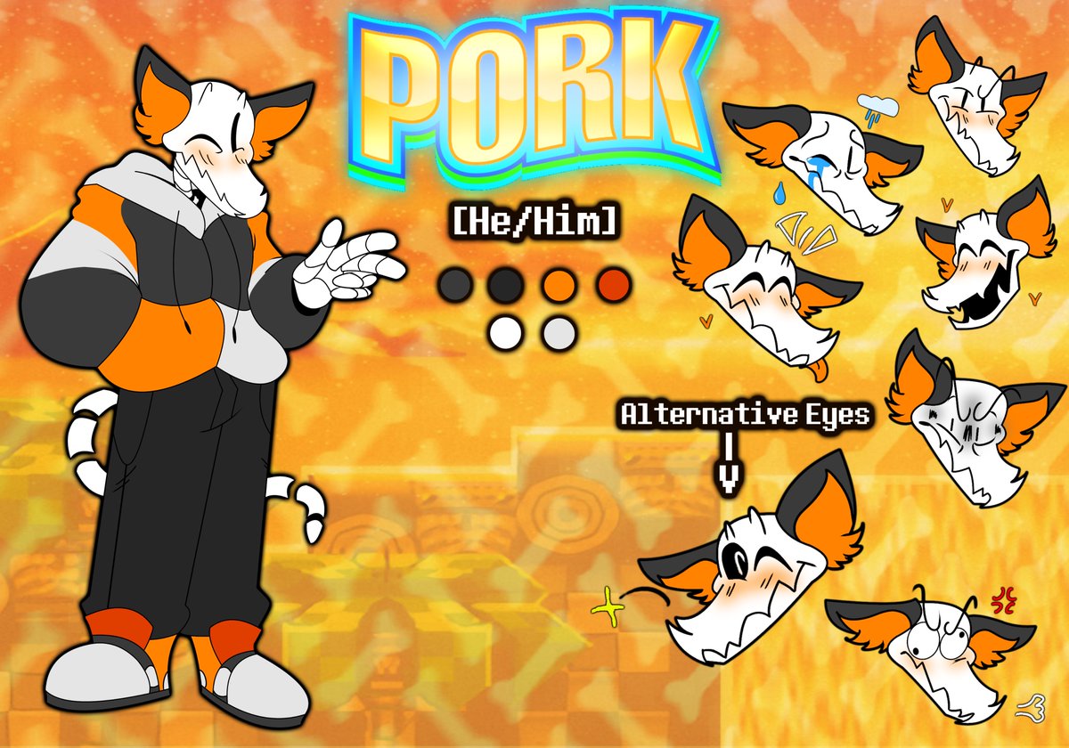 PorkNDogs's tweet photo. FINALLY the ref looks good!
i finally nailed down exactly what i wanted for the character 
i didn't bother remaking the alt outfits since it's just different clothes 

#originalcharacter #oc #persona #fursona #furryart #ArtistOnTwitter #referencesheet https://t.co/NnggvAfRh1