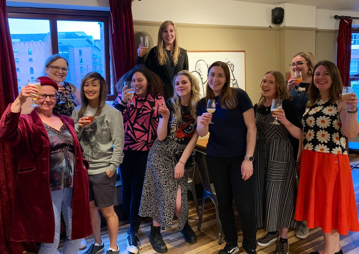 FCSlattery's tweet photo. Another stellar night for @craftybeergirls Manchester Chapter.

Lots of new faces, the world’s biggest pizza, a solo “cheers” &amp; many-a-beer.

Huge thanks &amp; love to @portstreetbeer &amp; @beatnikz_NQ 💕 https://t.co/FDohZYYMIk